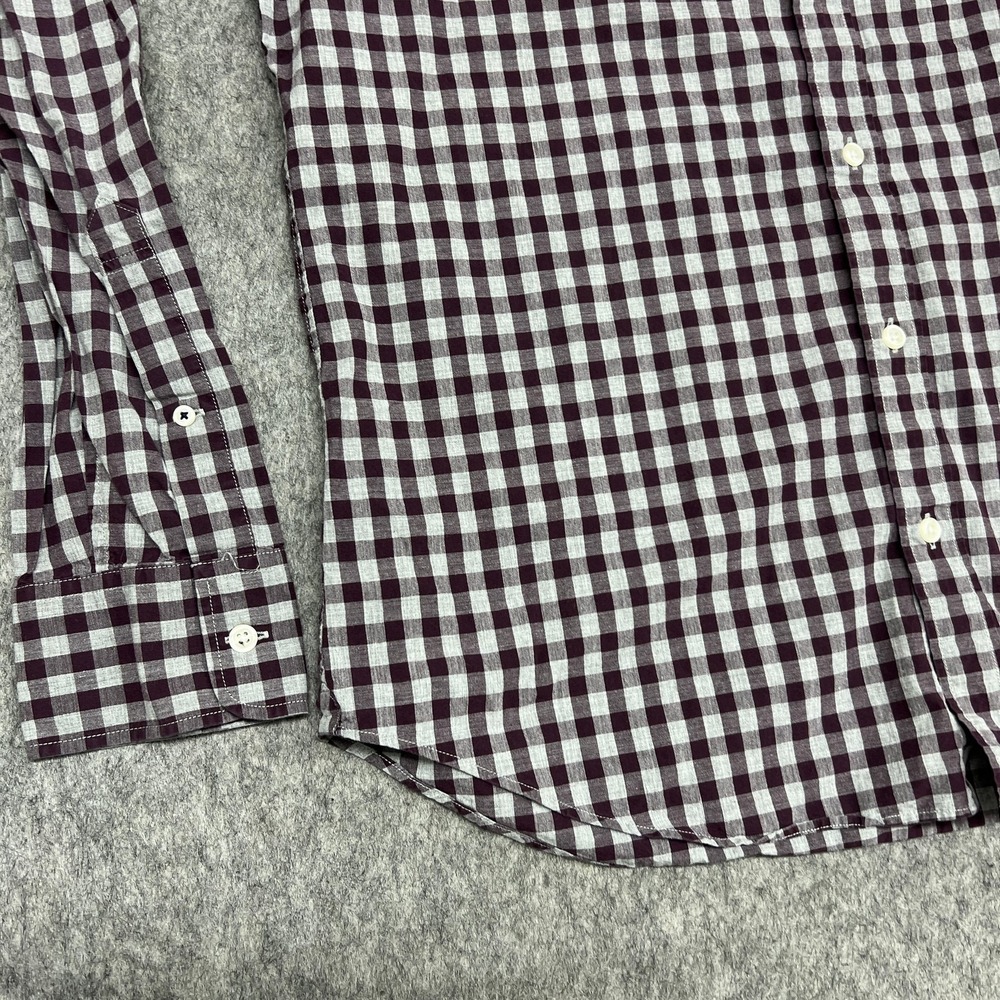 Bonobos Shirt Mens L Purple Gray Check Slim Fit Long Sleeve Button Down Preppy - Picture 6 of 16
